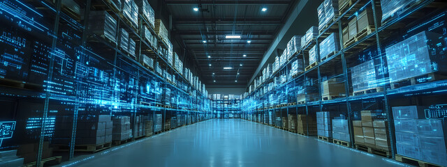 Digitalized Warehouse with Automated Shelving Systems