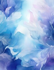 Abstract blue and white art