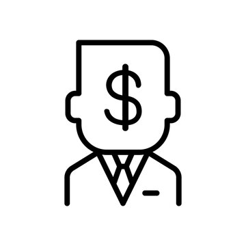dollar sign face person outline clip art preview