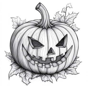 recommend clip art: jack o lantern line art