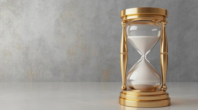 An hourglass filled with sand running out, symbolizing the limited time to combat global warming