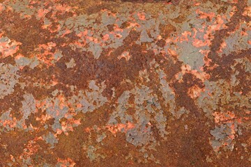 Closeup of old and rusty metal, useful for grunge backgrounds.