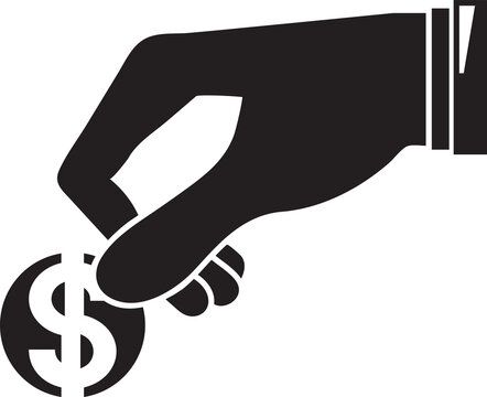 recommend clip art: Silhouette Hand Holding Dollar Money Illustration
                    
