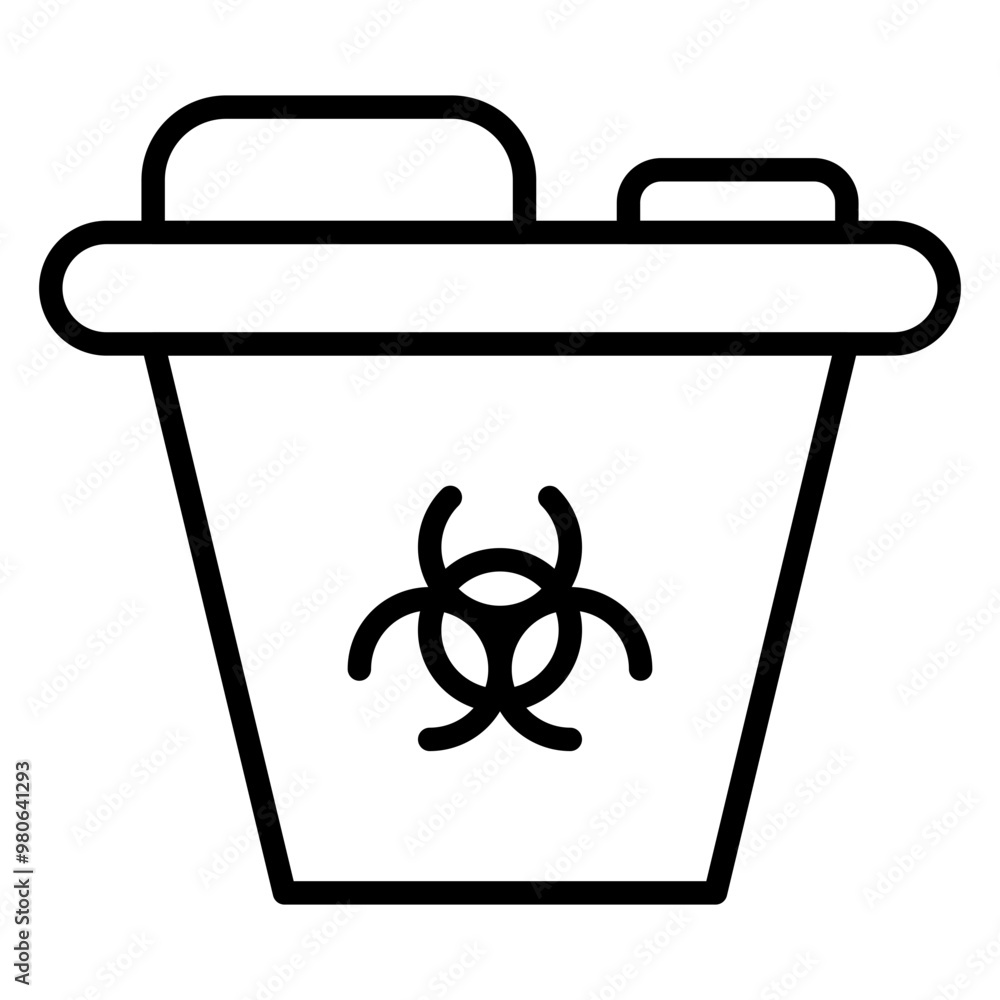 Poster sharps container icon style