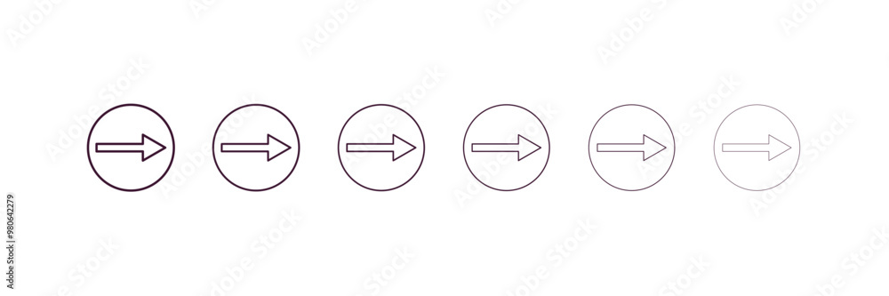 Poster arrow with scribble outline icon. linear vector from user interface concept. 6 different line style 