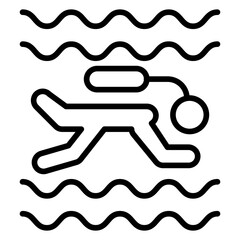 Scuba Diving icon style