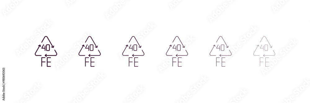 Aufkleber data interconnected outline icon. linear vector from user interface concept. 6 different line style 