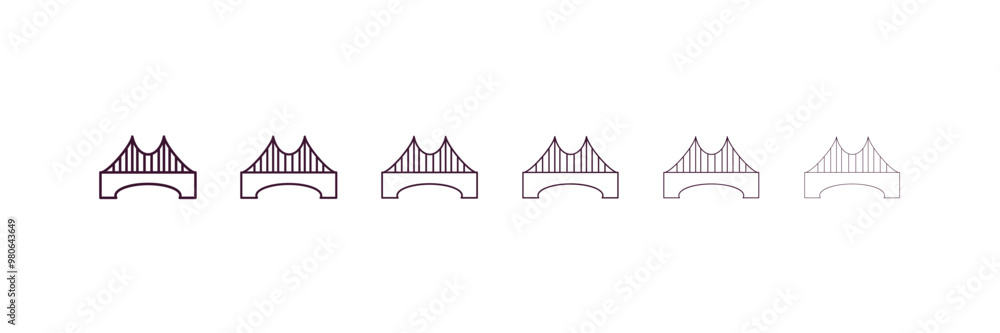 Poster white paper outline icon. linear vector from user interface concept. 6 different line style white pa