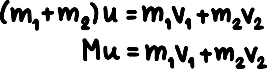 momentum and collision Physics formulas