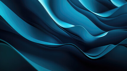 Abstract blue waves background flowing in smooth motion