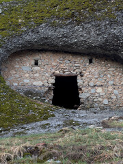 Abandoned monks retreat in a cave, Meteora, Greece