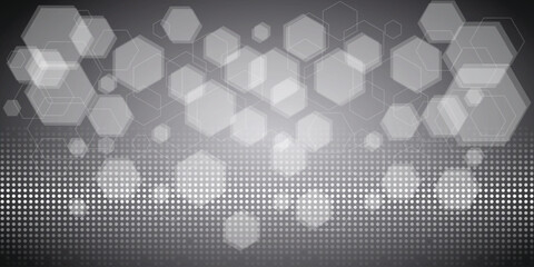 Black Background hexagon pattern look like honeycomb vector illustration lighting effect graphic for text and message board design infographic