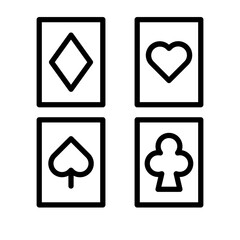 Fototapeta premium Poker icon style
