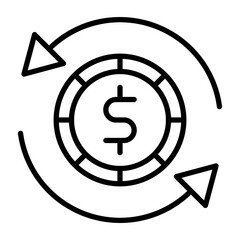 Dollar Exchange icon style