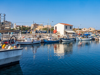 Fototapeta premium The fishing fleet of Lavrion Greece