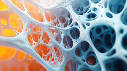 Highly detailed macro image of a color biological texture