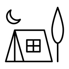 Camping icon style