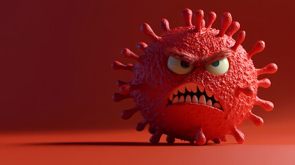 Cartoon style virus