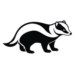 badger silhouette design vector
