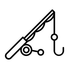 Fishing Pole icon style