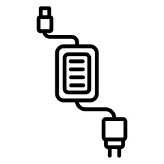 Electric Skateboard Charger icon style
