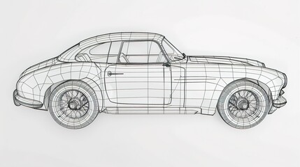 Fototapeta premium Car Concept Architect Blueprint