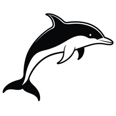 dolphin silhouette design vector
