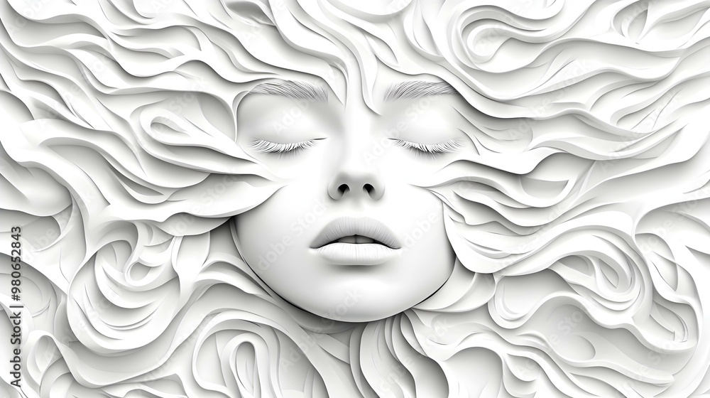 Poster intricate layered paper cut-out design, showcasing delicate patterns and vibrant colors, creating a 