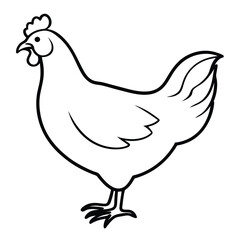 chicken silhouette design vector