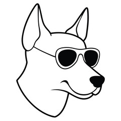 dog silhouette design vector