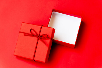 Red box with open lid