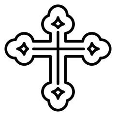 Obraz premium Orthodox Cross icon style