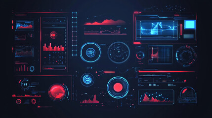 Fototapeta premium Vector Illustration UI Technology Icon Concept