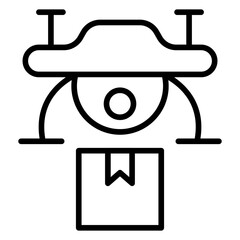 Drone Delivery icon style