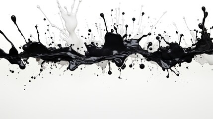 black splashes on a white background