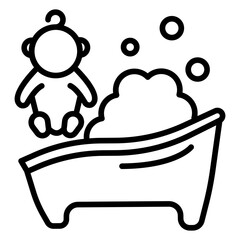 Baby Shower icon style
