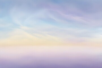 Obraz premium Ethereal gradient with soft lavender sky blue and pale yellow tones, Ai Generated