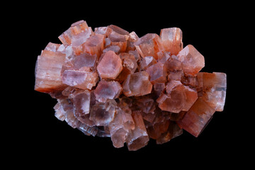 Aragonite mineral specimen with natural crystal formations and intricate patterns.