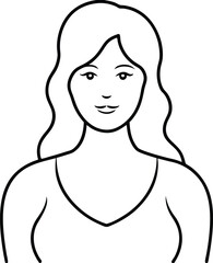 woman face line art design vector