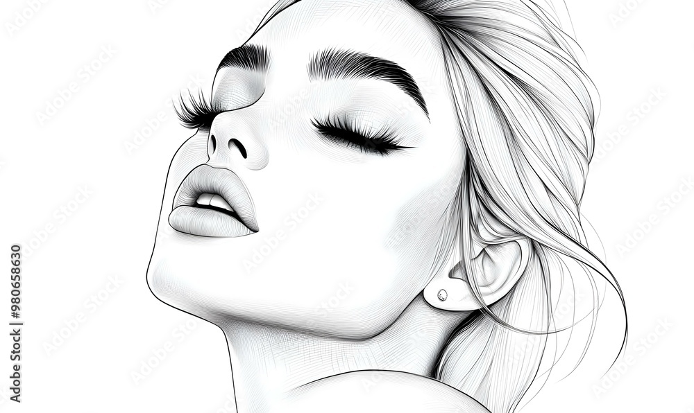 Poster minimalist line art, a series of elegant continuous designs showcasing simplicity and fluidity in ar
