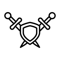 Shield Sword icon style