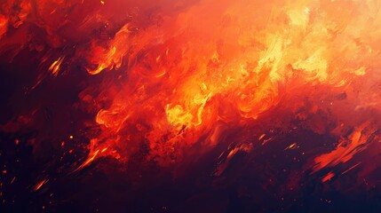 Fototapeta premium An inferno of flames blazing in the background, with red and orange hues capturing the fierce heat of the fire.