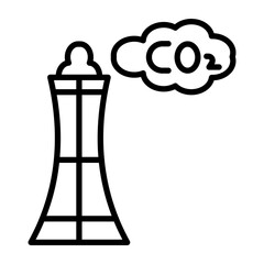 Carbon Dioxide icon style