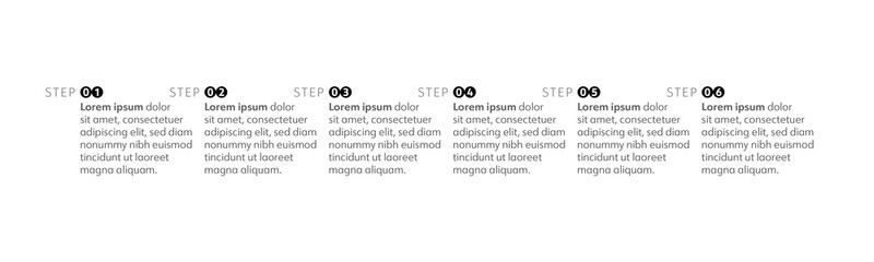 Very simply infographic design with 6 options or steps. Infographics for business concept.