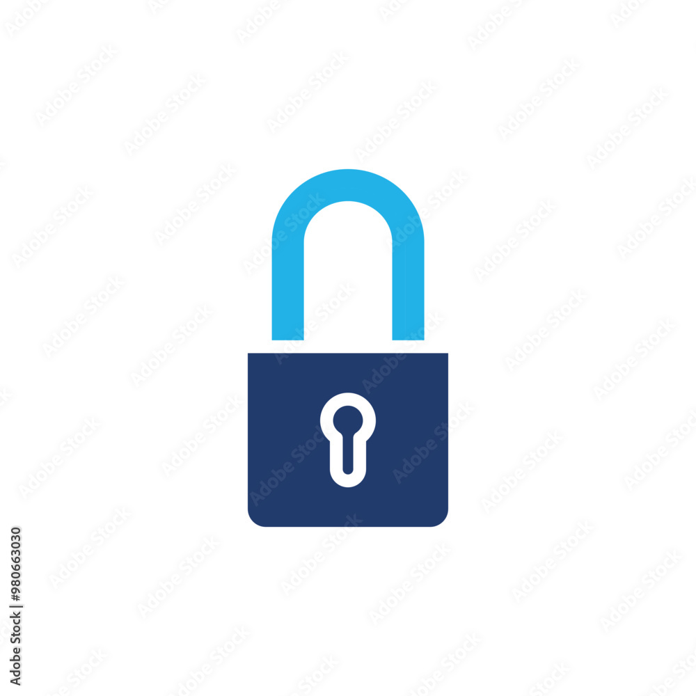 Aufkleber pad lock colored icon vector design good for web or mobile app