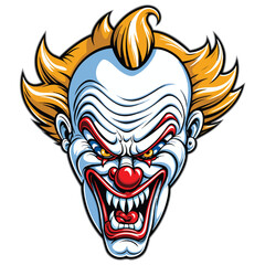 Clown face logo