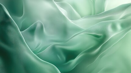 Fototapeta premium A serene abstract green background with light gradients and flowing textures, evoking peace and growth in a modern design.