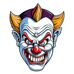 Clown face logo