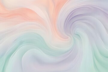 Fototapeta premium Soft pastel gradient featuring lavender peach and mint green swirling together, AI Generated