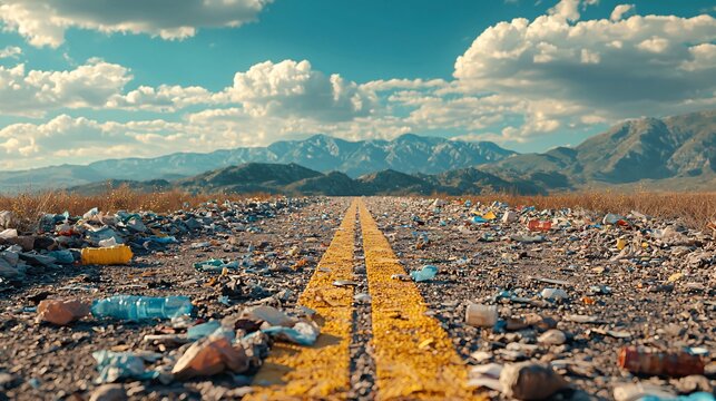 Road to Nowhere, Littered With Plastic Waste